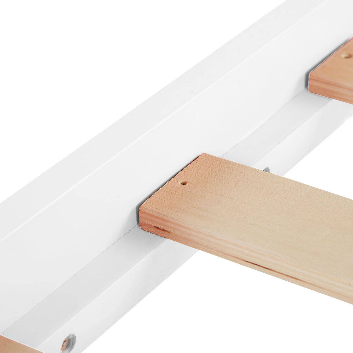 KINDERBETT Weiß 90/200 cm Lattenrost - Weiß, Holz (95/77/209cm) - Homestyle4u