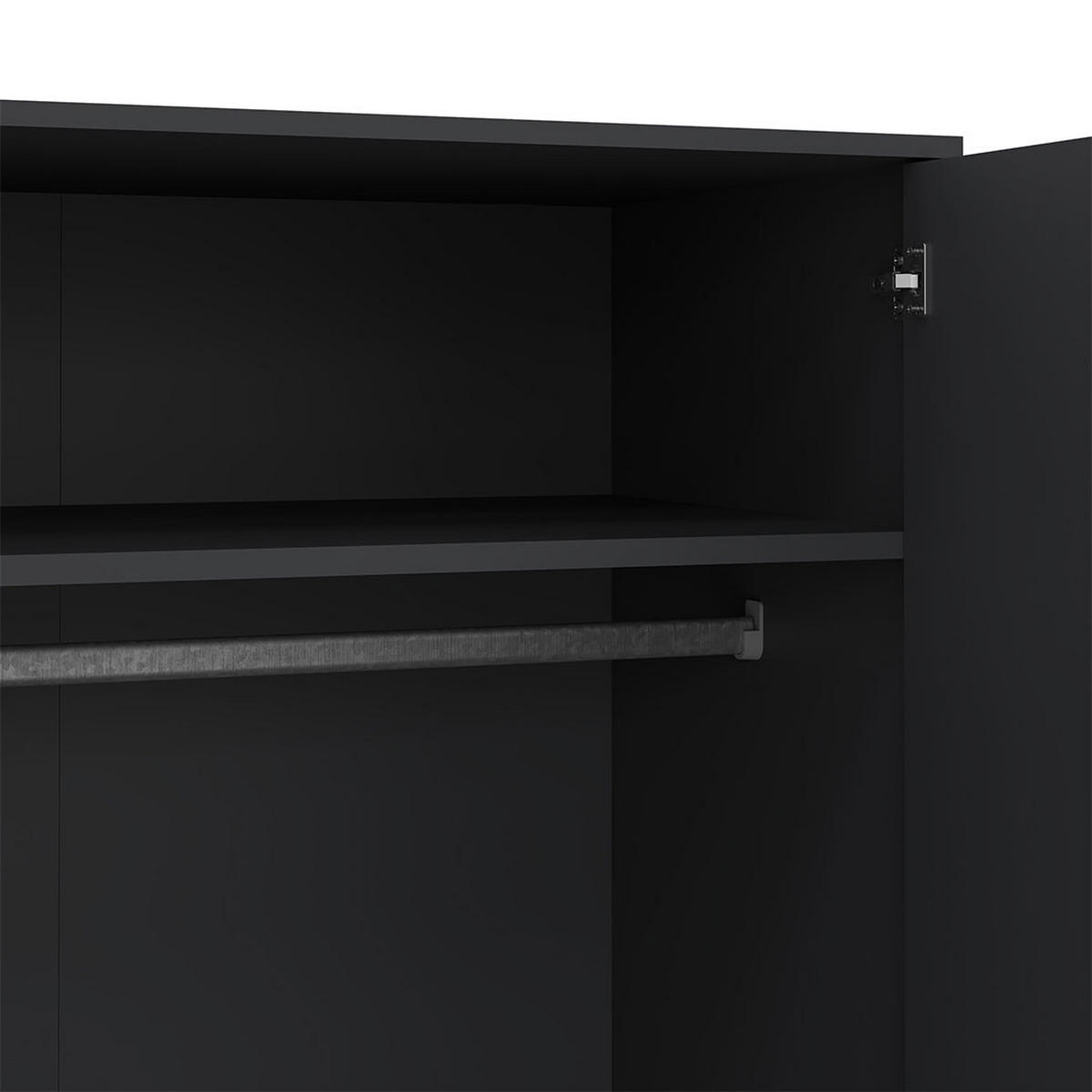 KLEIDERSCHRANK, Bodo, Grau, Holzwerkstoff, 99 x 59 x 201 cm - Grau, Holzwerkstoff (99/201/59cm) - ebuy24