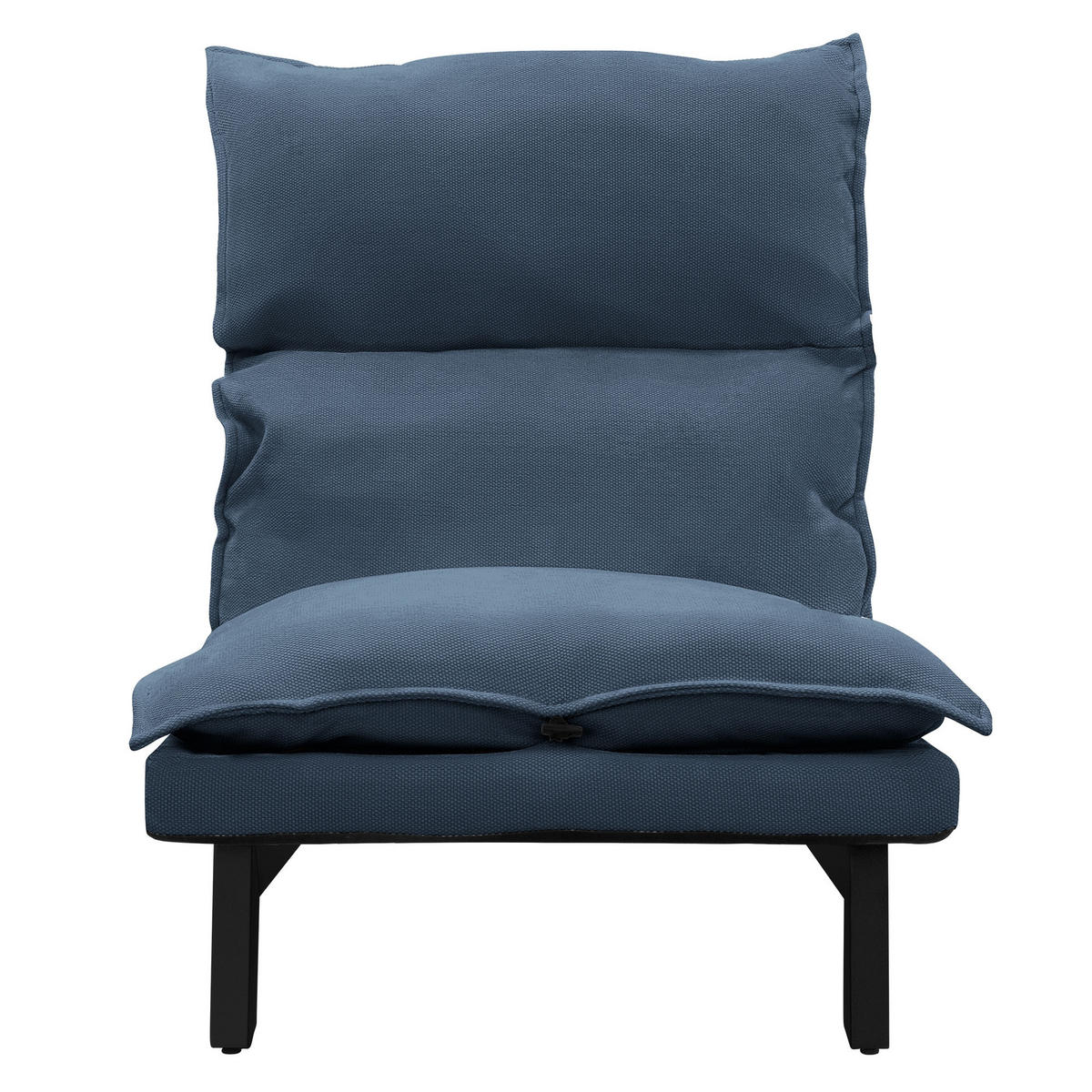 BODENSTUHL Blau - Blau/Schwarz, Textil/Metall (59/73.5/96cm) - ML-DESIGN