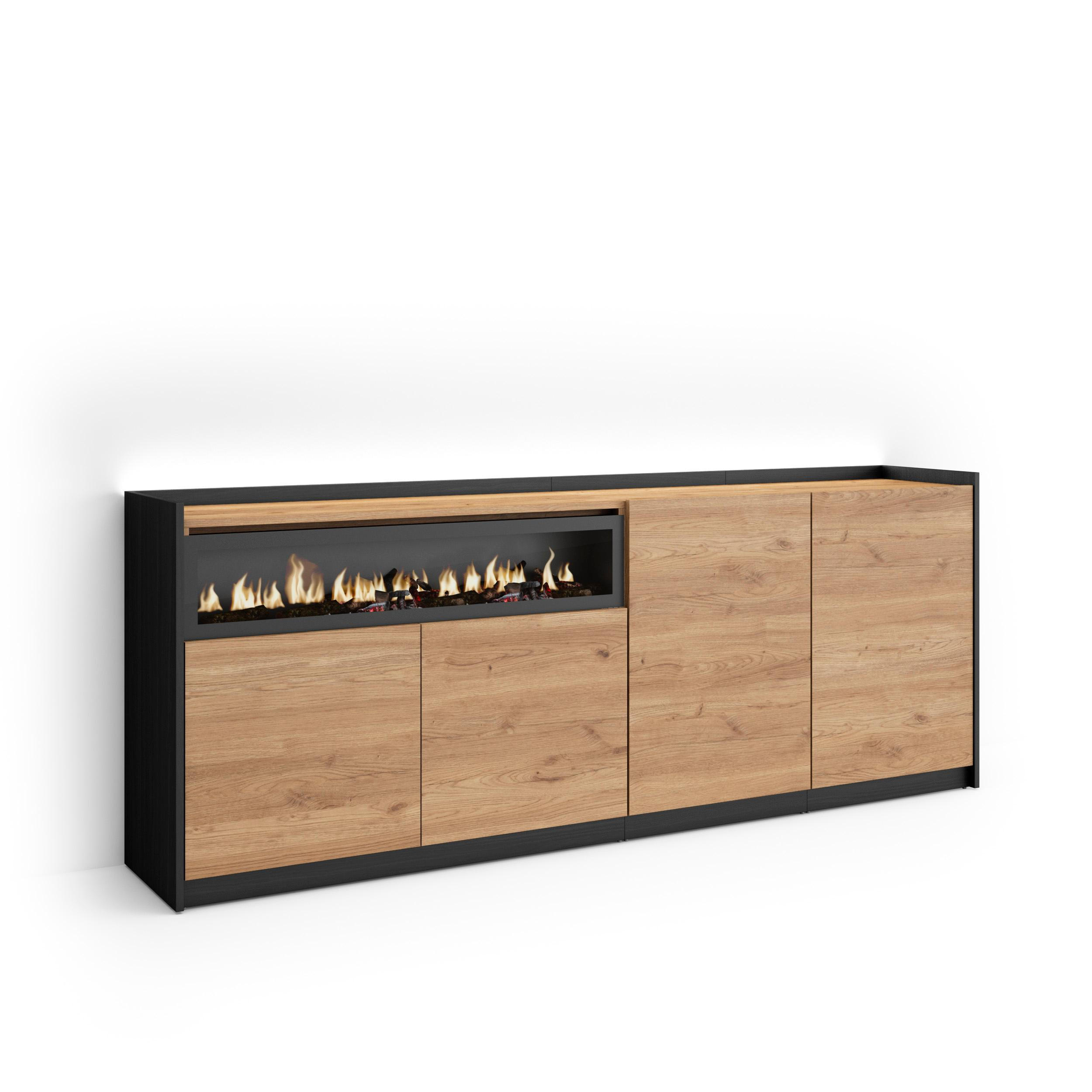 Skraut Home Sideboard, Eiche 207x80x37 cm