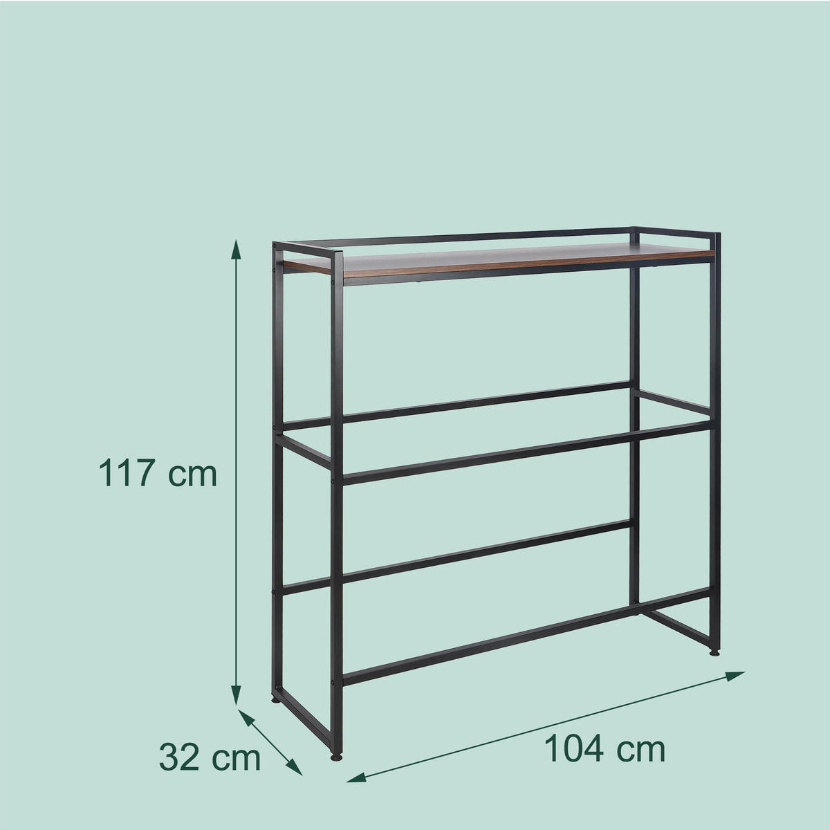 REGÁL na bedny - různobarevná, kov/kompozitní dřevo (104/117/32cm) - Relaxdays