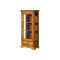 VITRINE Akazie 72x40x155 honig lackiert OXFORD #0527 - Braun, Holz (72/155/40cm) - Massivmoebel24