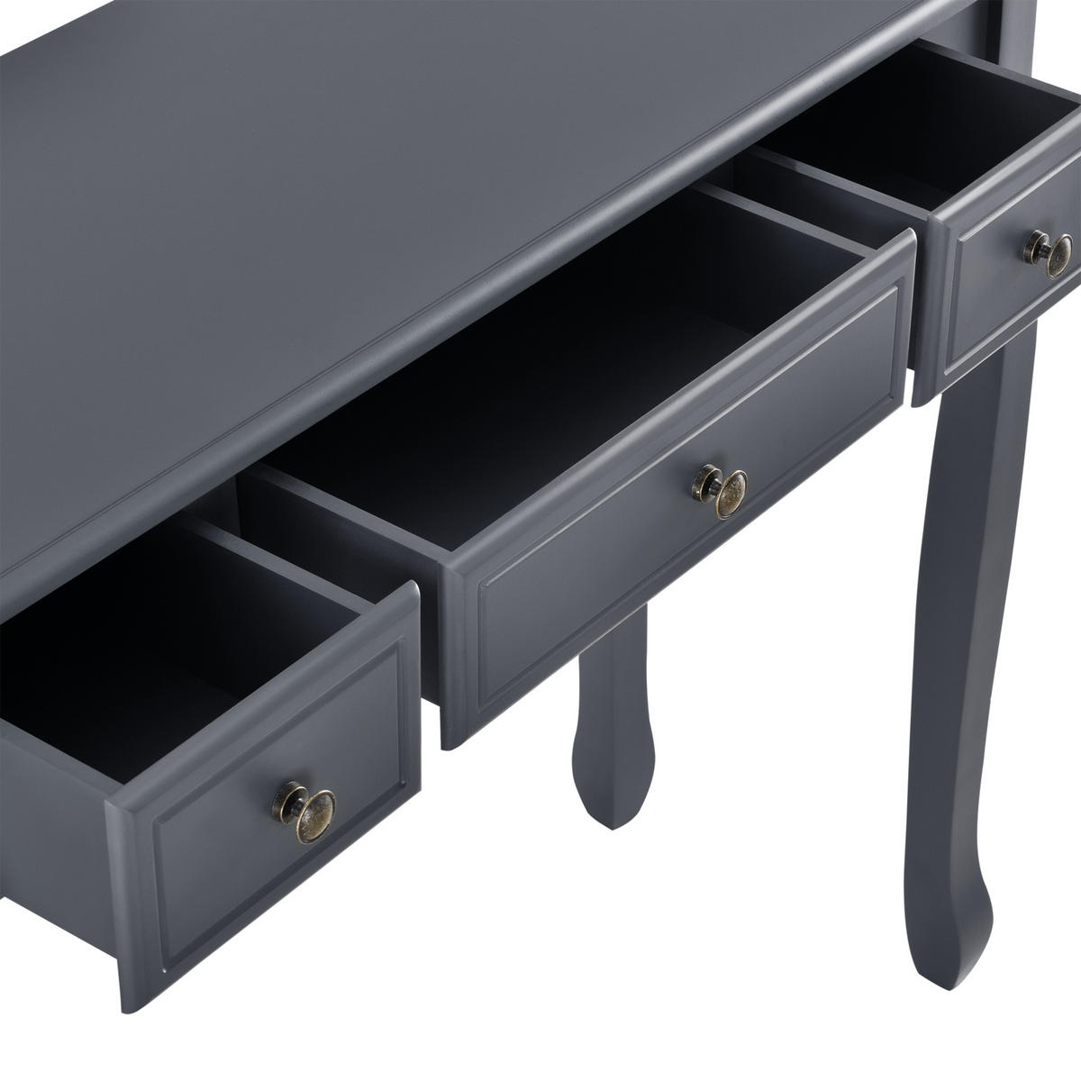 KONSOLENTISCH Hirschhorn - Grau, Holzwerkstoff (35/100/78cm) - [en.casa]