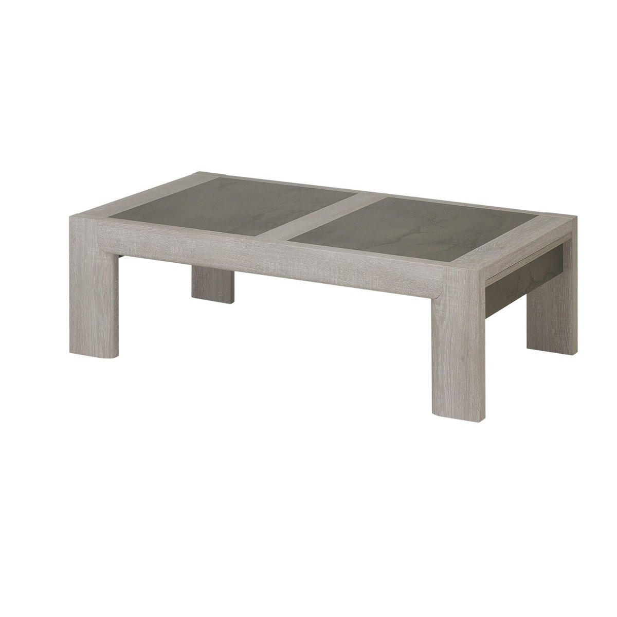 COUCHTISCH mit ausziehbarer Platte - Französische Herstellung - 65/120/37 cm - Eichefarben, Holzwerkstoff (65/120/37cm) - Calicosy
