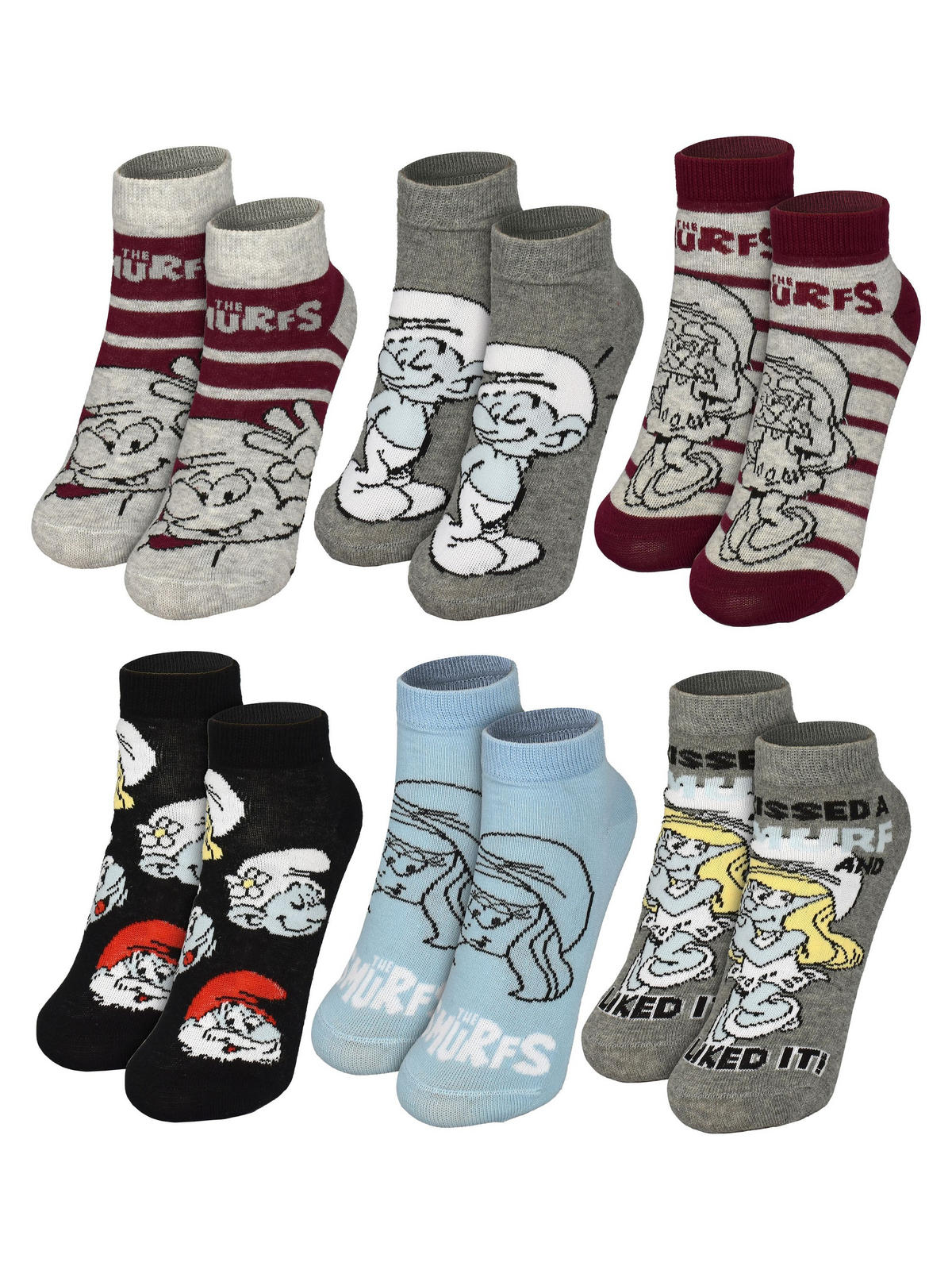 ADVENTSKALENDER Die Schlümpfe mit 12 Paar Socken Größe 35-41 - Multicolor, Textil (37/5/26.5cm) - United Labels