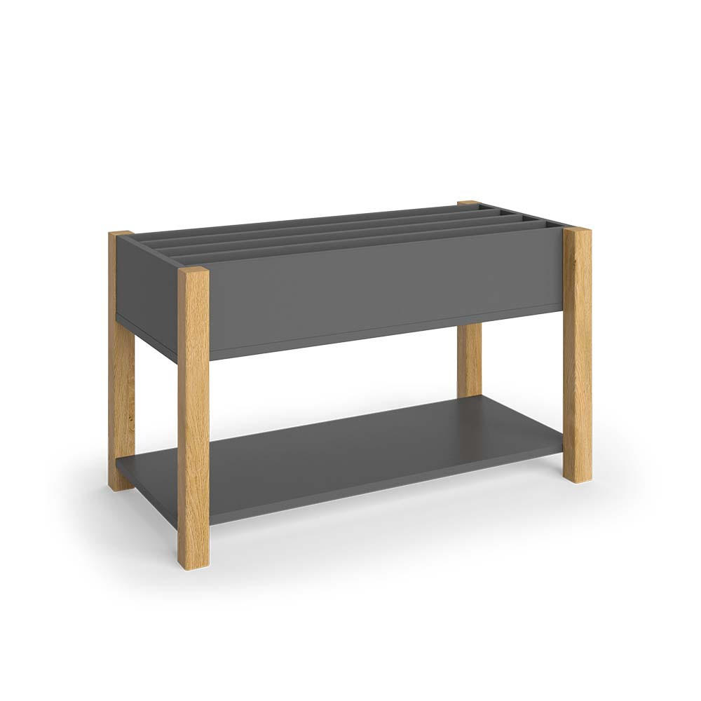 KINDERREGAL Malia Grau/Eiche 80 x 46 cm - Eichefarben/Grau, Holzwerkstoff (80/46/40cm) - VitaliSpa
