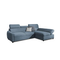 ECKSOFA Schlafsofa Anton Xs In Esito - Hellblau, Holzwerkstoff/Textil (260/170cm) - Fun Möbel