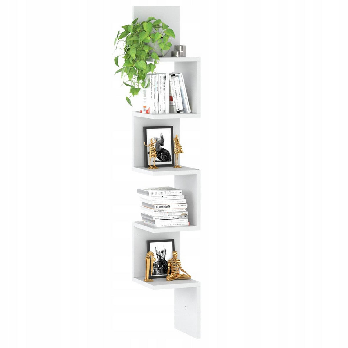 BÜCHERREGAL - weiß - Weiß, Holz (22.2/142.2/22.2cm) - Stiv Meble