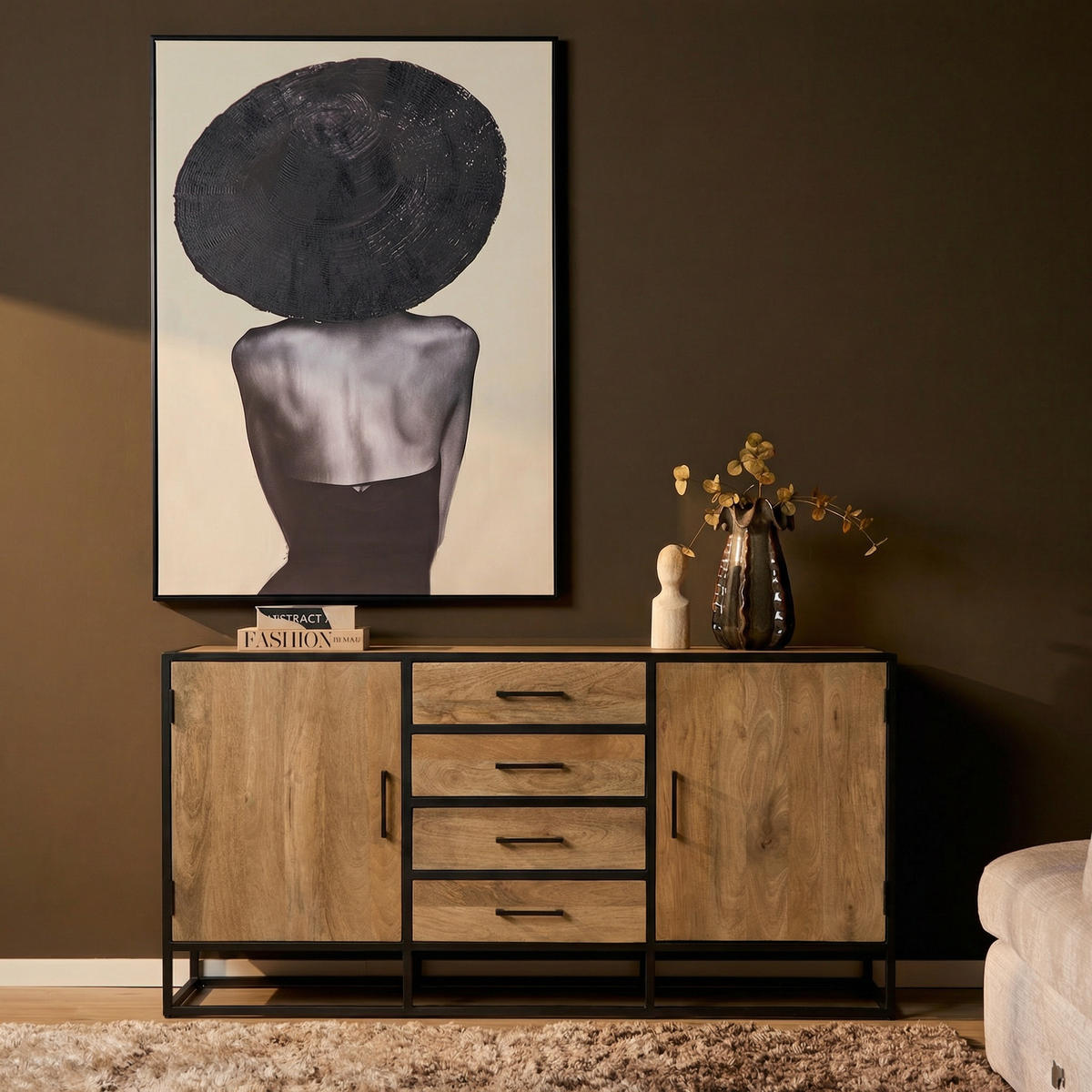 SIDEBOARD Dakota Braun 45/165/85 cm - Braun, Holz (165/85/45cm) - Starfurn