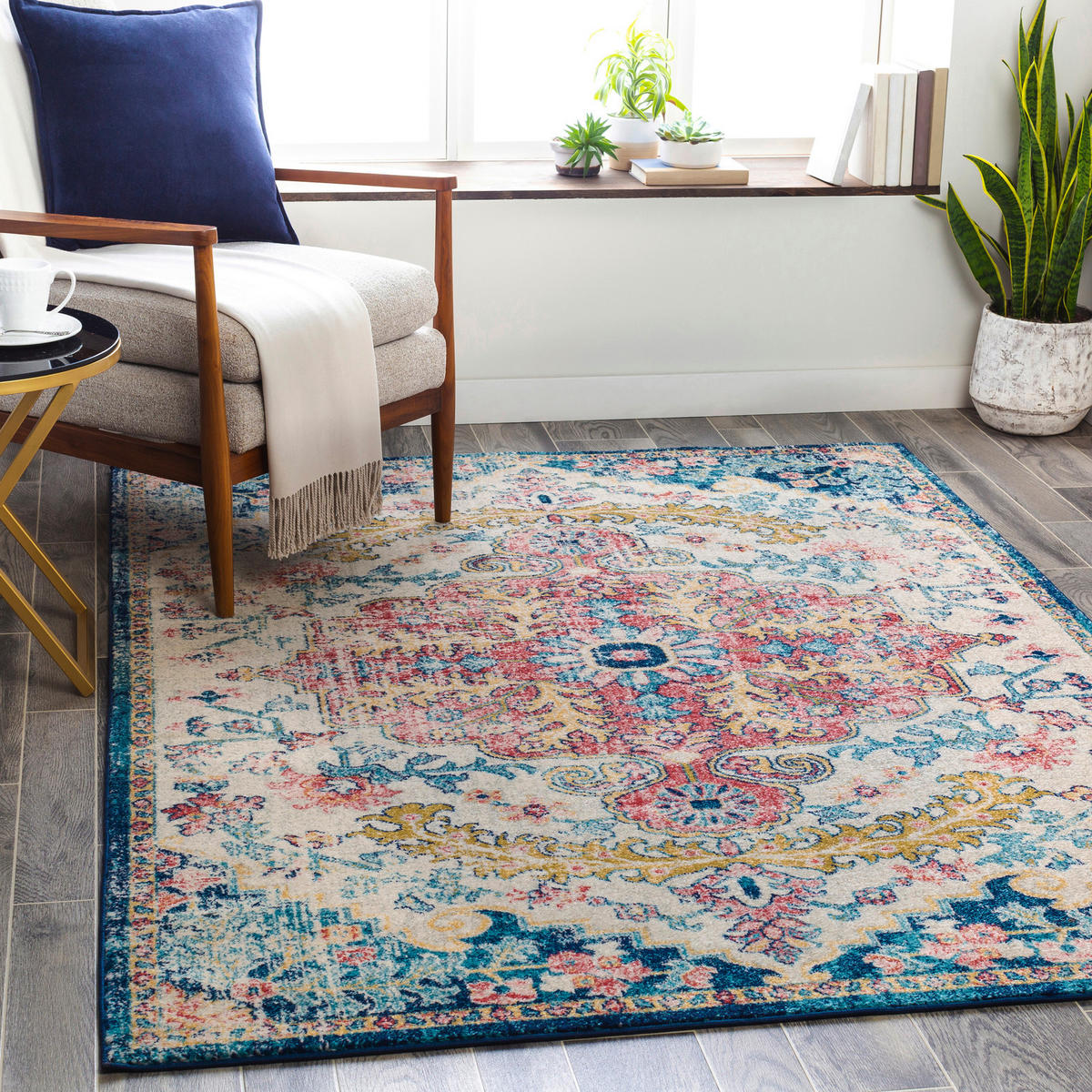 VINTAGE-TEPPICH 160/220 cm Blau - Multicolor, Textil (160/220cm) - LIVABLISS