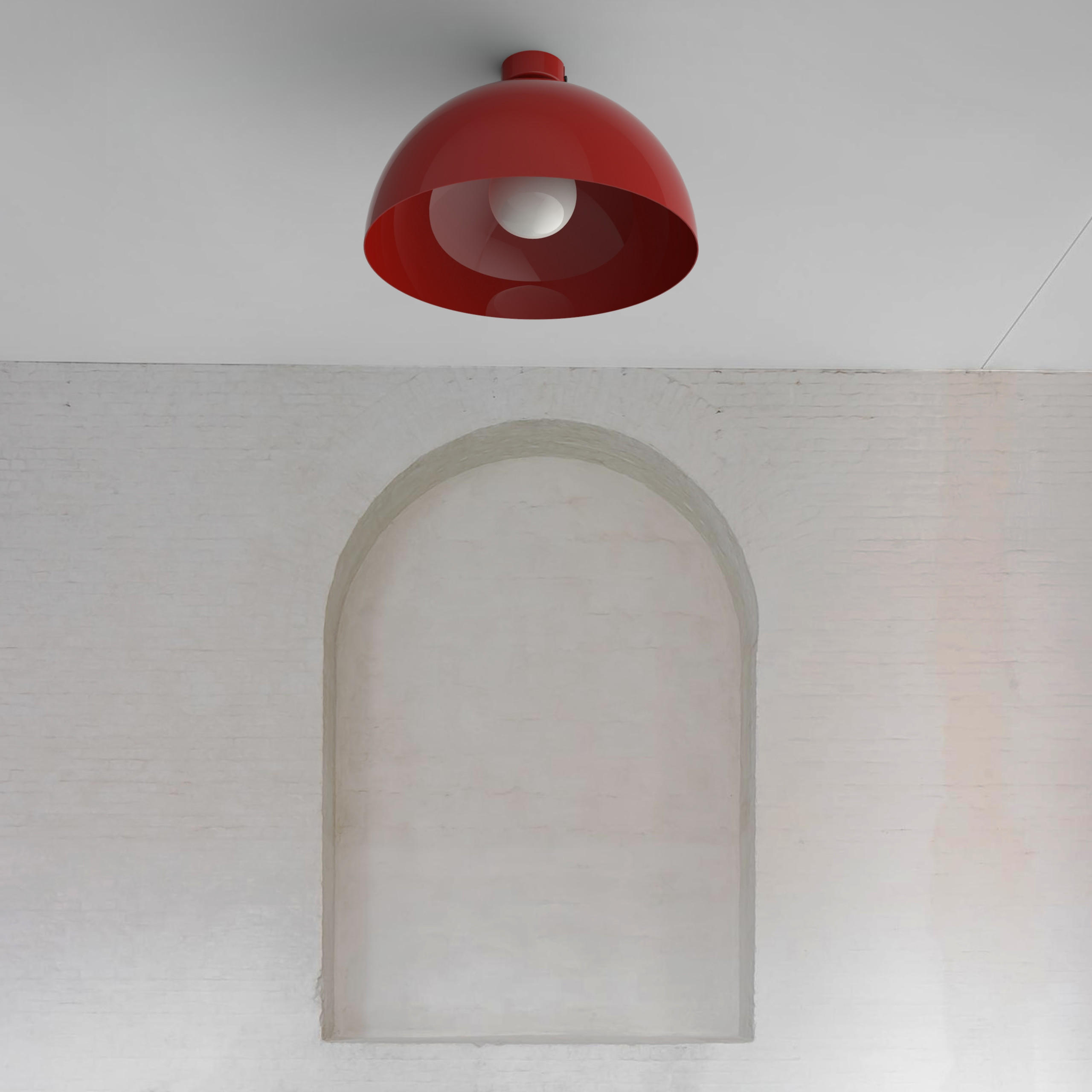 DECKENLEUCHTE - Rot, Metall (40/40/20cm) - Lumicom