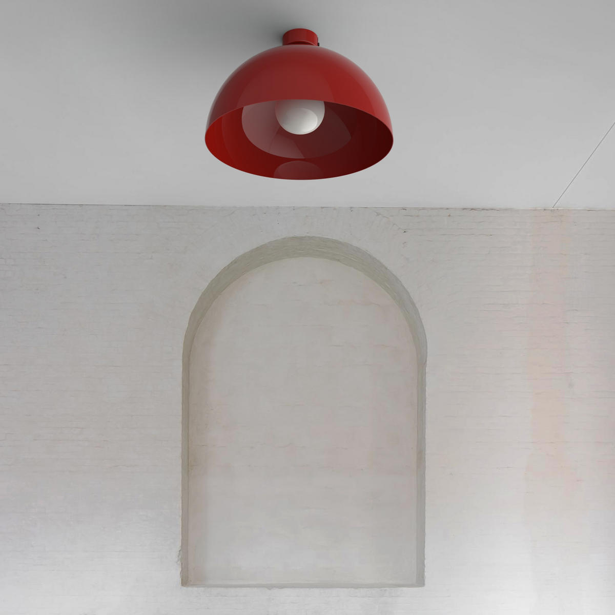 DECKENLEUCHTE - Rot, Metall (40/40/20cm) - Lumicom