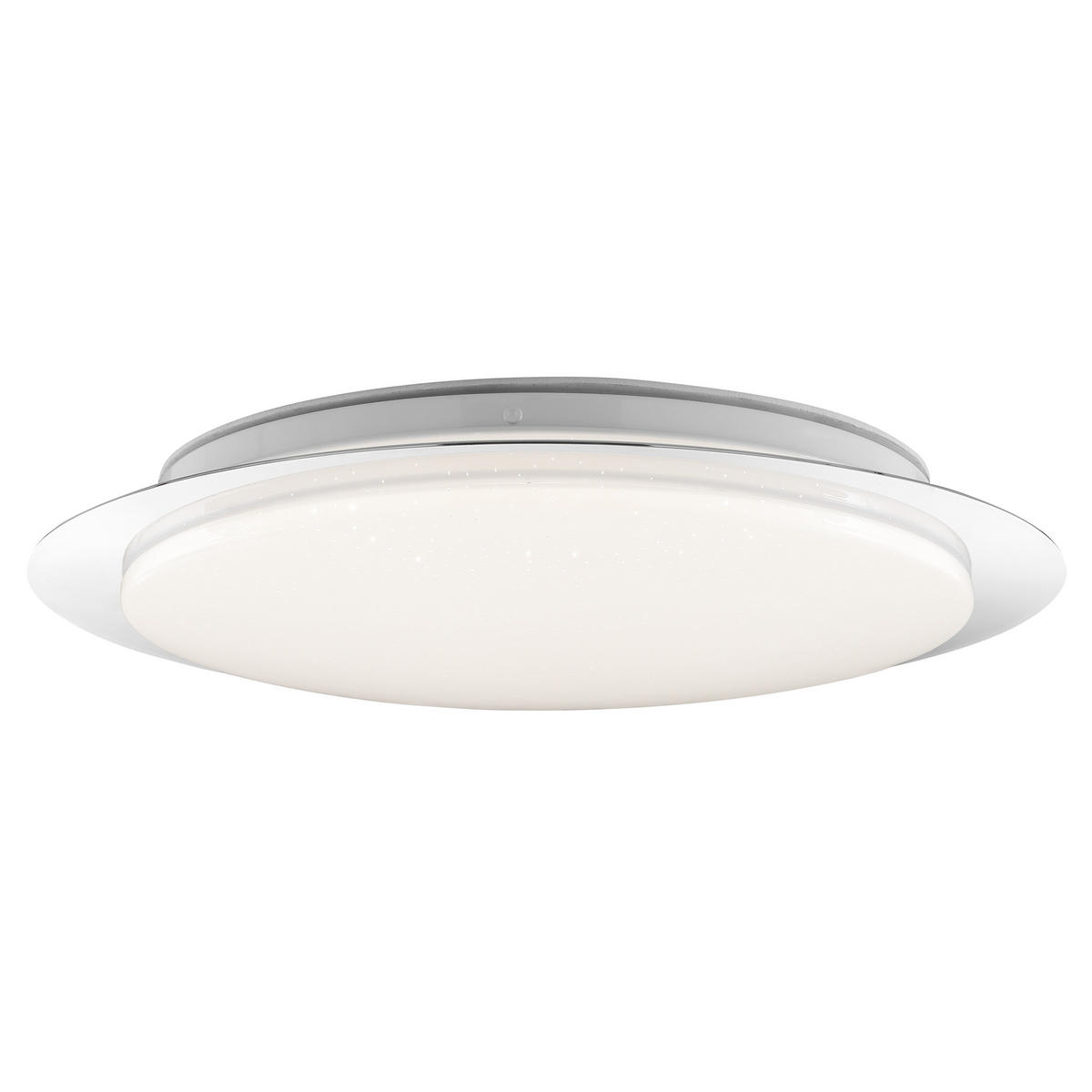 LED DECKENLEUCHTE Vittoria Chromfarben/Weiß 40/40/6,8 cm - Multicolor, Kunststoff (40/40/6.8cm) - Brilliant