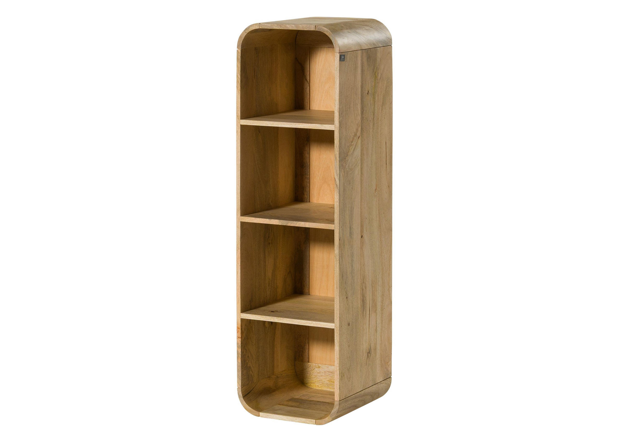 WANDREGAL Mango 35x35x120 natur lackiert VALENCIA #105 - Braun, Holz (35/120/35cm) - Massivmoebel24