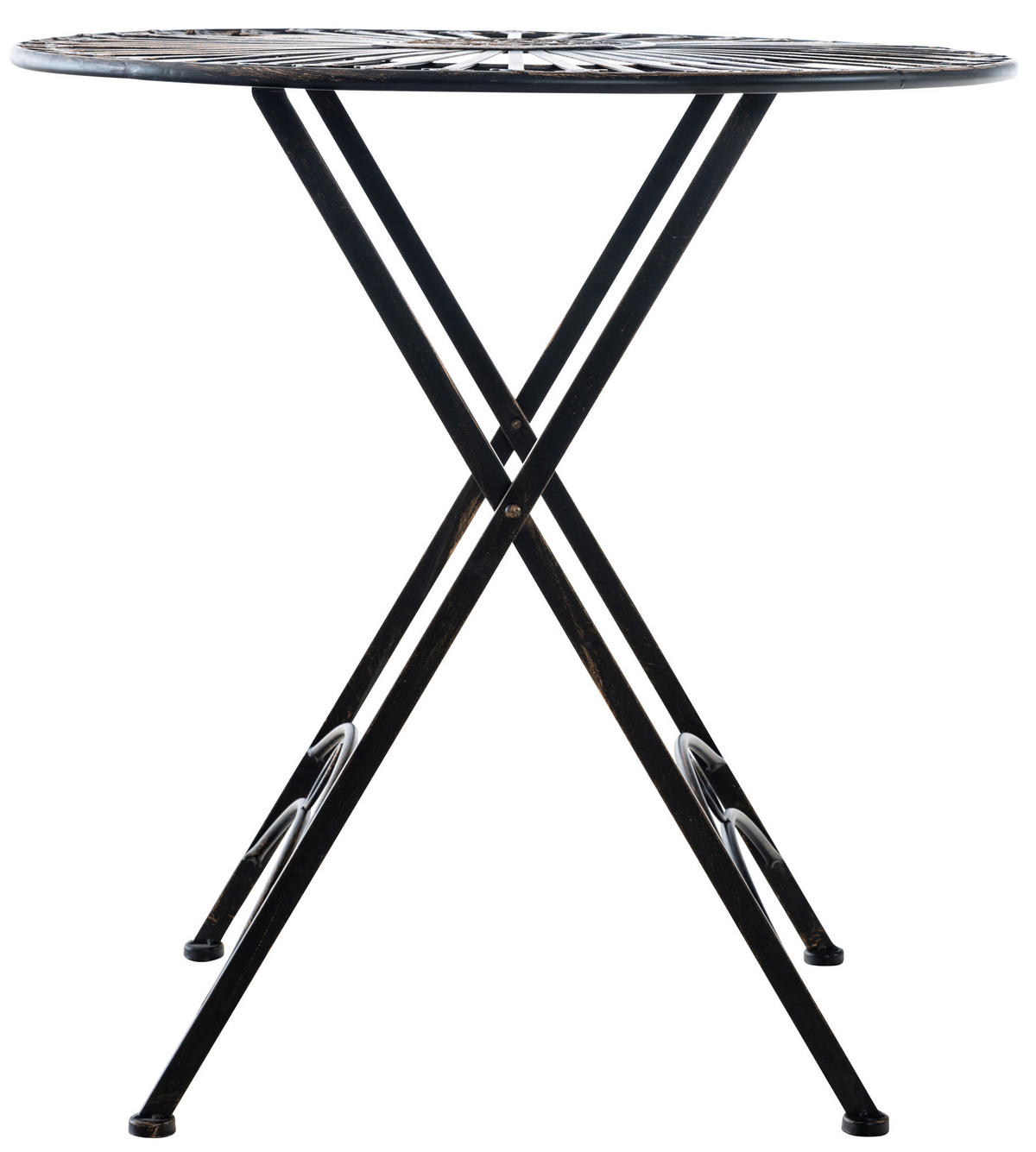 GARTENTISCH rund Metall bronze - Bronzefarben, Metall (71/71/71cm) - CLP