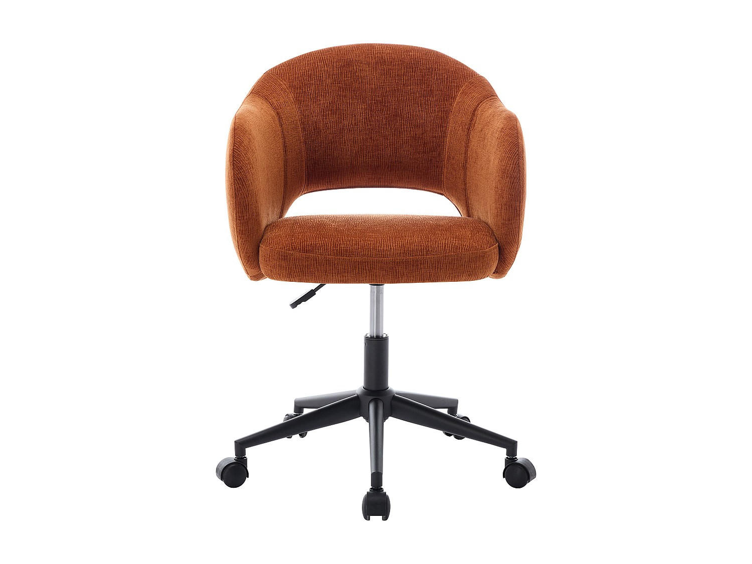 BÜROSTUHL ohne Armlehnen - 56.5 cm x 58 cm - Stoff - Terracotta ACACILIO - Terracotta, Textil (56.5/85/58cm) - Vente-Unique