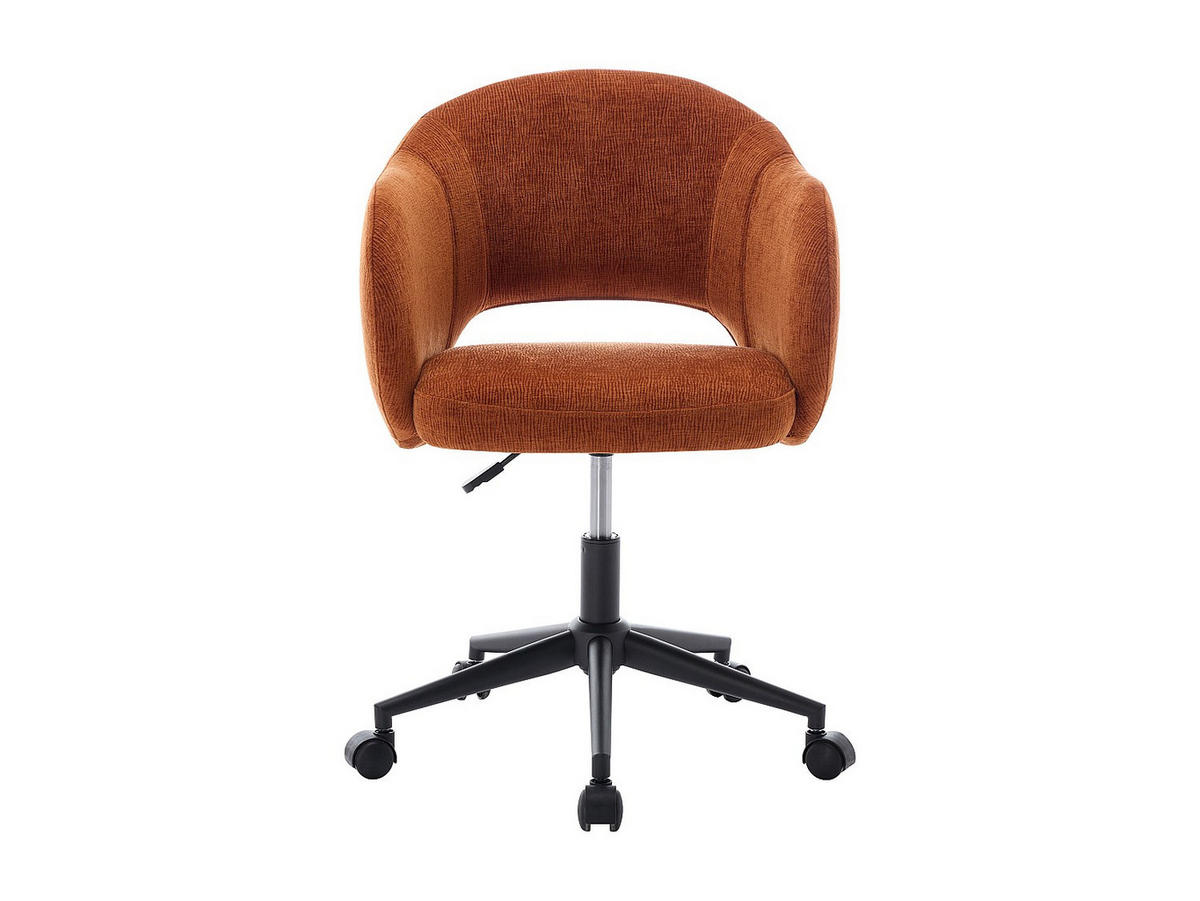 BÜROSTUHL ohne Armlehnen - 56.5cm x 58cm - Polyester - terracotta - ACACILIO - Braun, Textil (56.5/85/58cm) - Vente-Unique