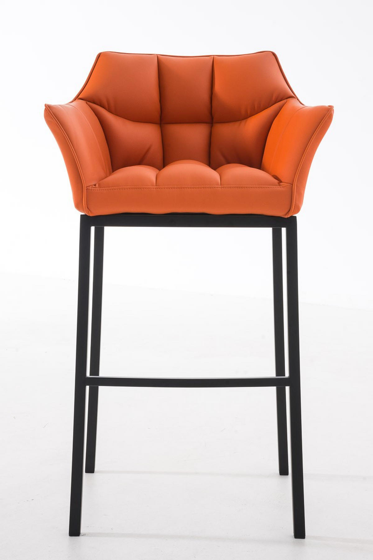 BARHOCKER Damaso 110x64x48 cm orange - Orange, Leder (64/110/48cm) - furnicato