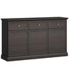 KOMMODE KATRIA 3 Schubladen, Schwarz - Schwarz, Holzwerkstoff (146/86/40cm) - KONSIMO®