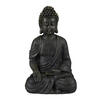 BUDDHAFIGUR - Anthrazit, Kunststoff (18/30/11cm) - Relaxdays