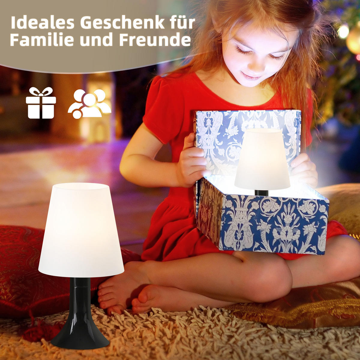 TISCHLEUCHTE Naumov (2er-Set) - Schwarz, Kunststoff (24.5/9/13cm) - Nettlife