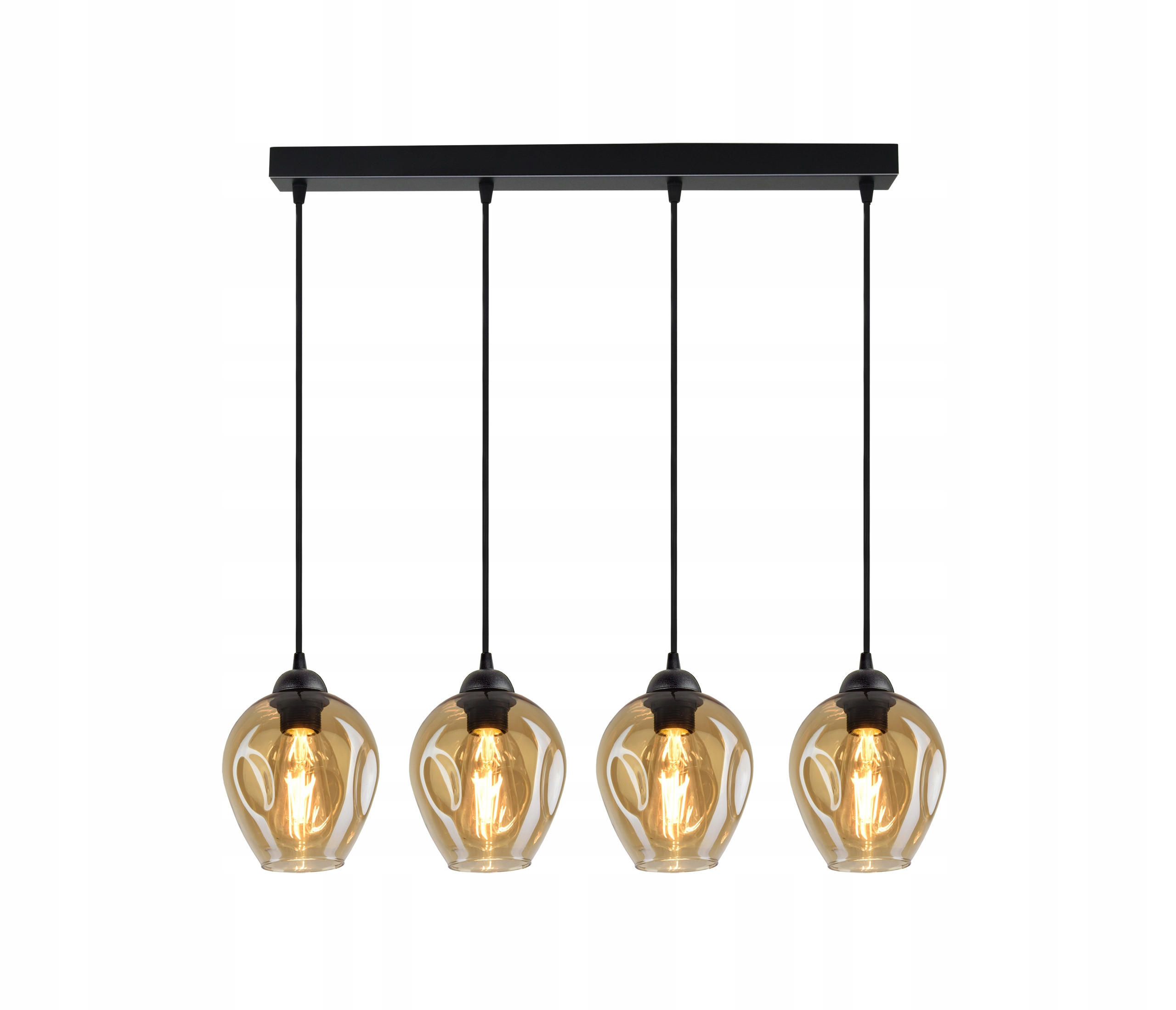 kiki design Pendelleuchte Schwarz, Transparent, Honig 65x80x15 cm