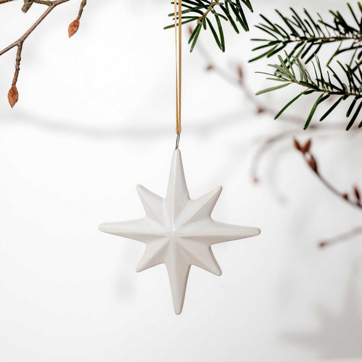 ORNAMENT STERN Winter Glow beige - Beige, Keramik (2.3/8.9/8.9cm) - like.Villeroy & Boch