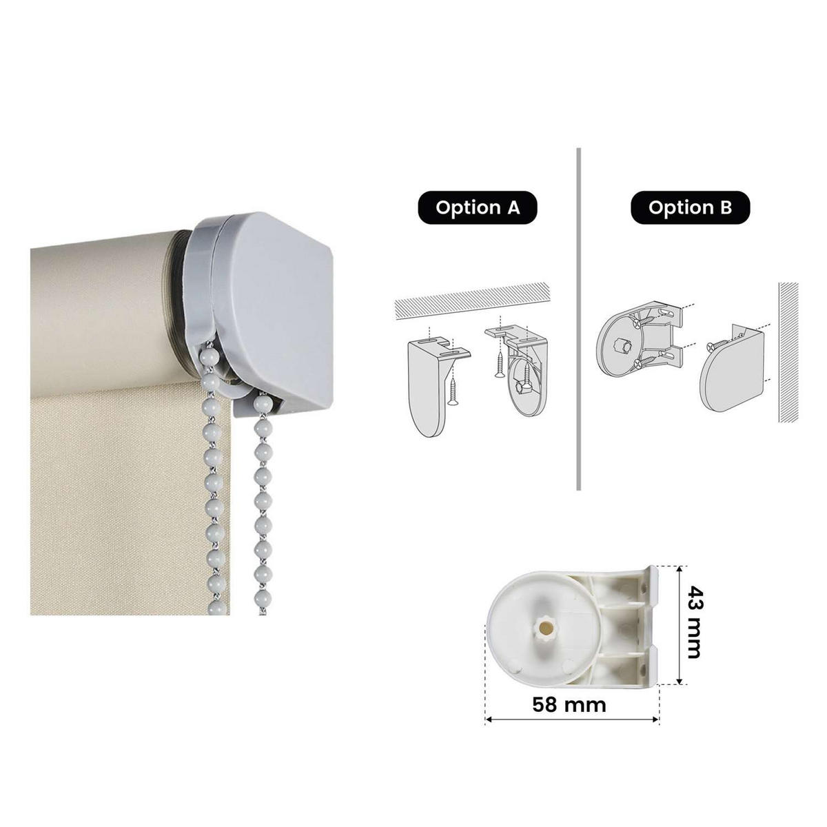 VERDUNKELUNGSROLLO Braun, 45 cm x 180 cm - Braun, Kunststoff (45/180cm) - STORESDECO