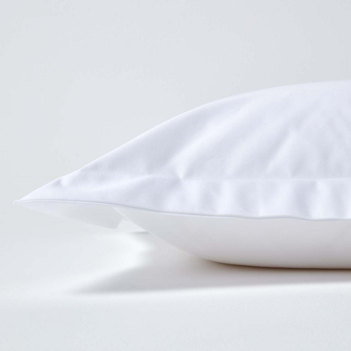 KISSENBEZUG Stehsaum Premium, Ägyptische Baumwolle, Fadendichte 1000 - Weiß, Textil (48/74cm) - Homescapes