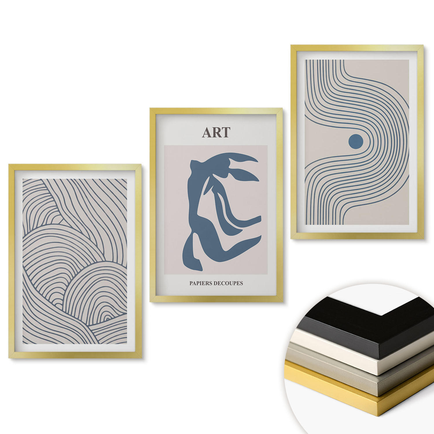 ArtPrintCave Wandbilder Gold 40x60 cm