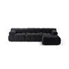 ECKSOFA modular rechts Bellis aus Boucle graphit 4 Sitzplätze - Graphitfarben, Textil (155/282cm) - Micadoni