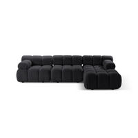 ECKSOFA modular rechts Bellis aus Boucle graphit 4 Sitzplätze - Graphitfarben, Textil (155/282cm) - Micadoni