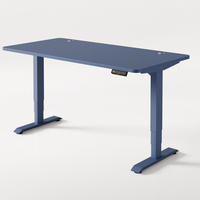 SCHREIBTISCH Elektrisch Höhenverstellbarer HomePro 160x80cm Blau/Blau mit Memory-Funktion, Anti-Kollisions Technologie - Blau, Holzwerkstoff (80/160/62cm) - Desktronic