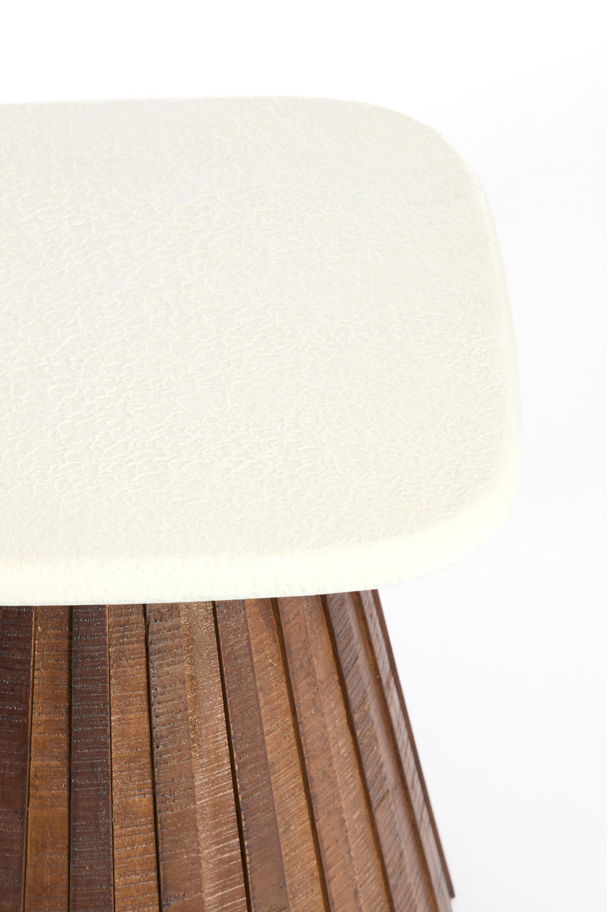 BEISTELLTISCH Okato Weiß Ø45/40 cm - Weiß, Holz (45/45/40cm) - Light & Living