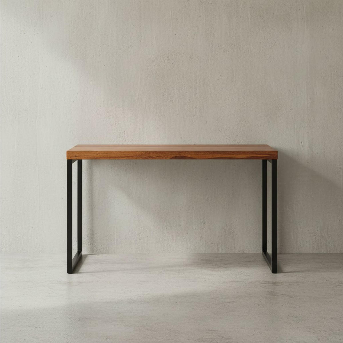 SCHREIBTISCH – Massivholz/Metall, Industrial-Stil, handgefertigt - Schwarz/Braun, Holz/Metall (59/117/77cm) - KADIMA DESIGN