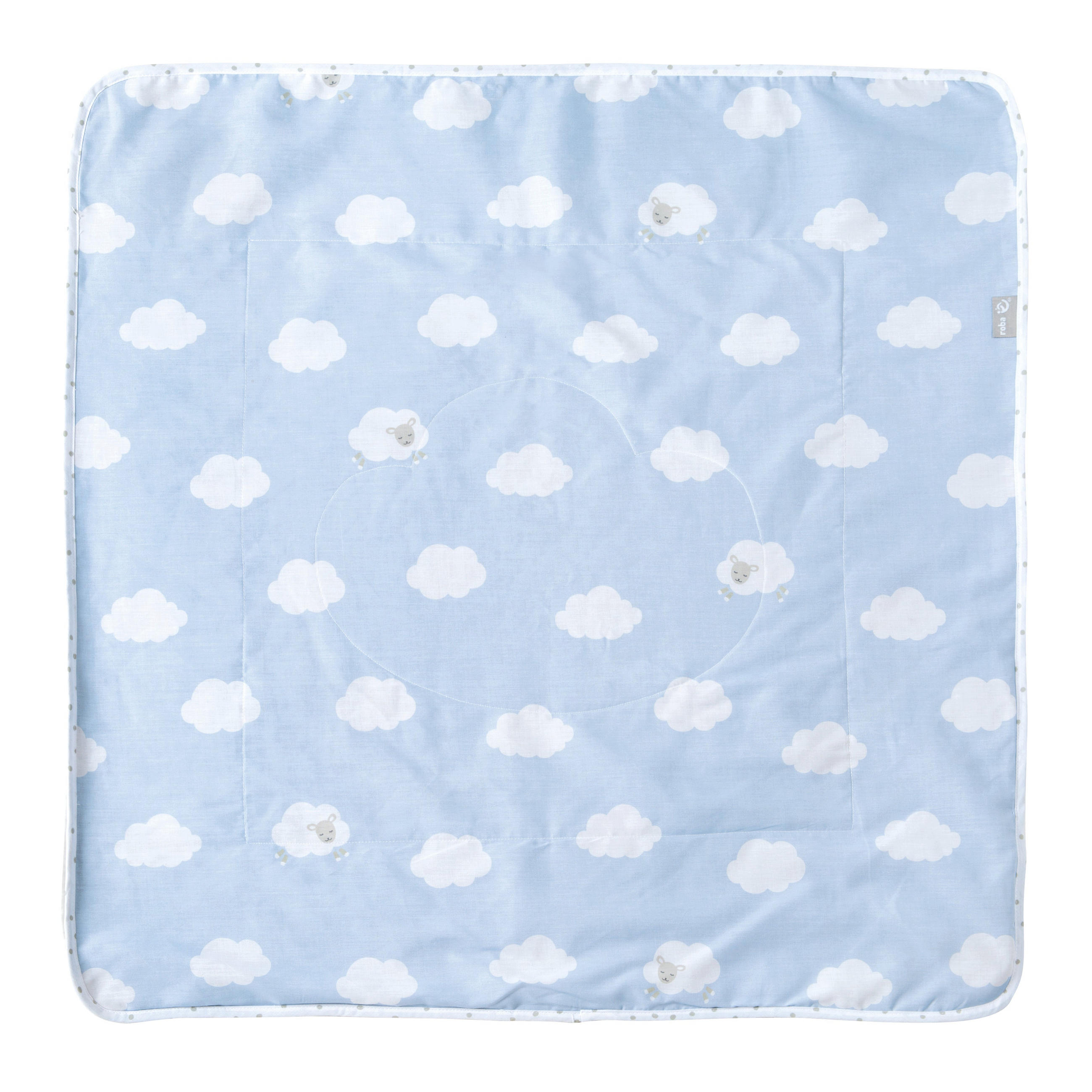 BABYDECKE 80 x 80 cm Kleine Wolke blau - Blau, Textil (80/80cm) - Roba