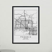 POSTER Phoenix Us-Film A3 Schwarzer Rahmen - Schwarz, Papier (29.7/5/42cm) - Nacnic