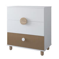 KINDERKOMMODE Bebella - Weiß, Naturmaterialien (48/90/80cm) - kiki design