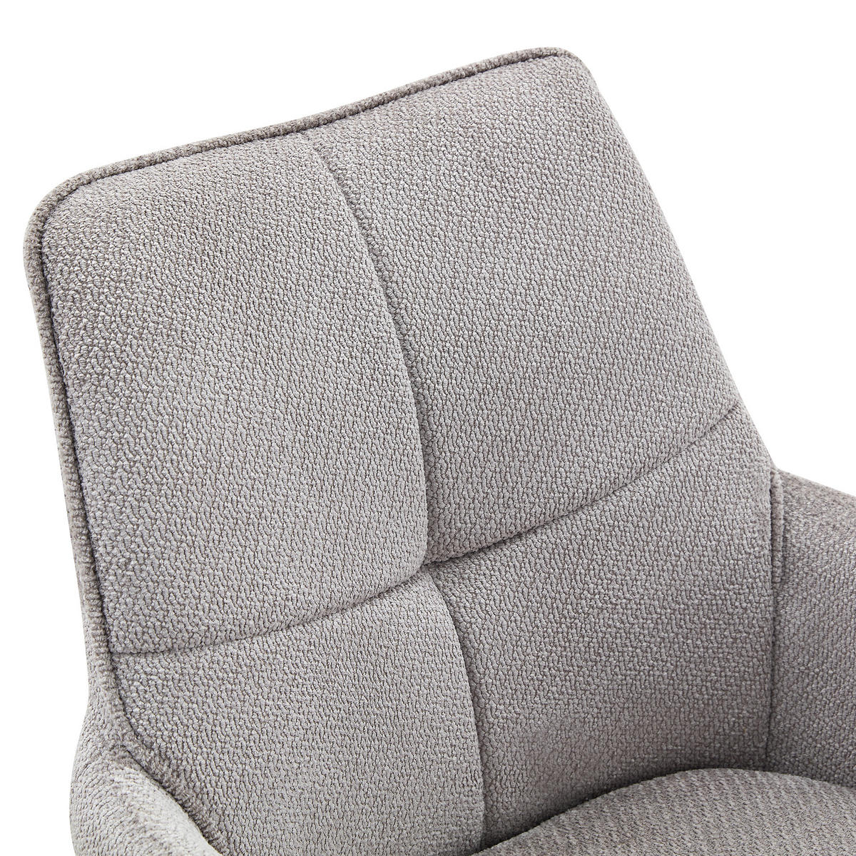 ESSTUHL 2er-Set Grau mit Stoffbezug und 360° Drehfunktion - Schwarz, Metall (48/85/50cm) - PANGIVO