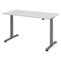 SCHREIBTISCH elektrisch XMST 80/160/74 cm in Grau/Graphitfarben - Graphitfarben/Grau, Holzwerkstoff (80/160/74cm) - bümö