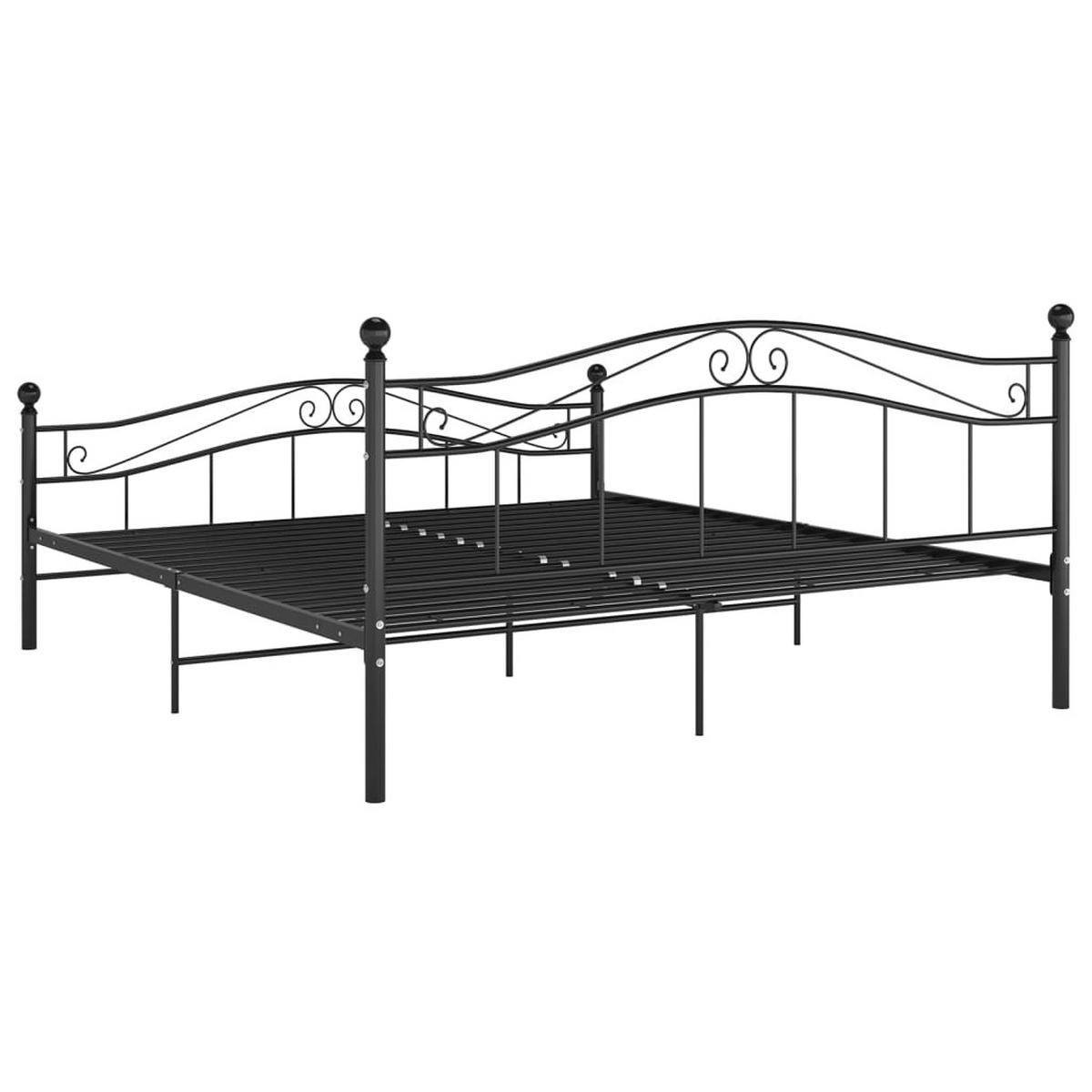 BETT Schwarz Metall 140/200 Cm - Schwarz, Metall (140/200cm) - vidaXL