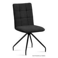 ESSZIMMERSTUHL (2er-Set) Devera 47x91x60 Schwarz/Anthrazit - Anthrazit/Schwarz, Kunststoff (60/91/47cm) - 58aufmkessel