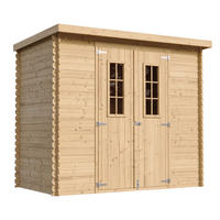 GARTENHAUS HOLZ mit imprägniertem Boden B239xL142xH200 cm/ 2,63 m2 - M310C+M310G - Beige, Holz (239/200/142cm) - Timbela