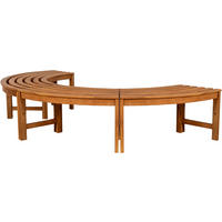 BAUMBANK eckig 250/125/45 cm Holz Teak - Teakfarben, Holz (250/45/125cm) - CLP