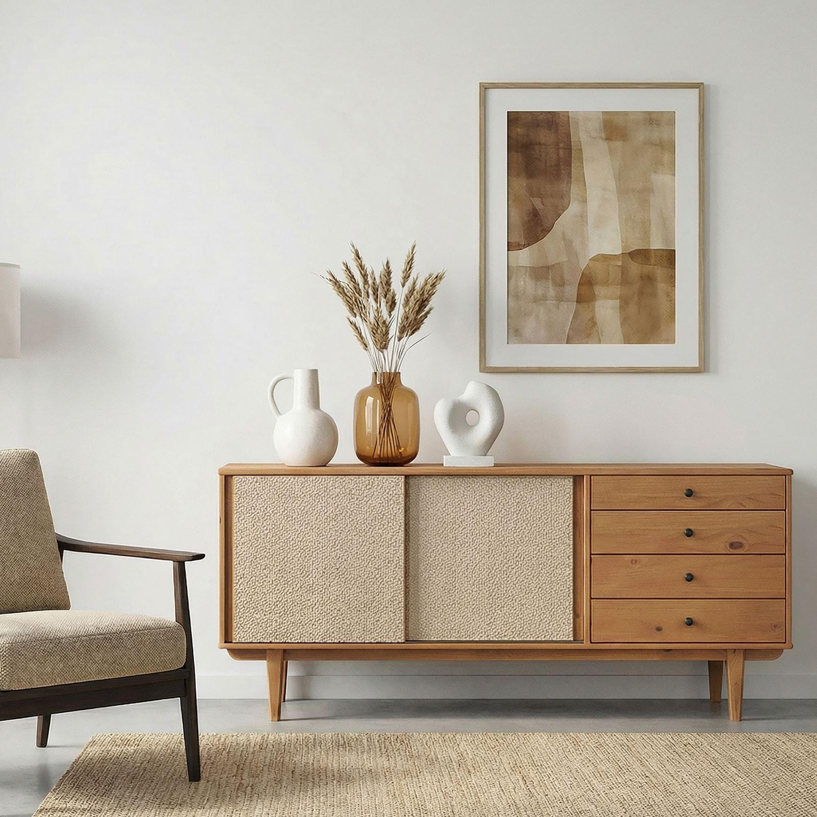 SIDEBOARD SIMONA - Eichefarben, Holz (175/76/41cm) - IDIMEX