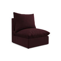 SOFAELEMENT Strukturstoff Rot - Rotbraun/Schwarz, Holzwerkstoff/Kunststoff (75/77/90cm) - Makamii