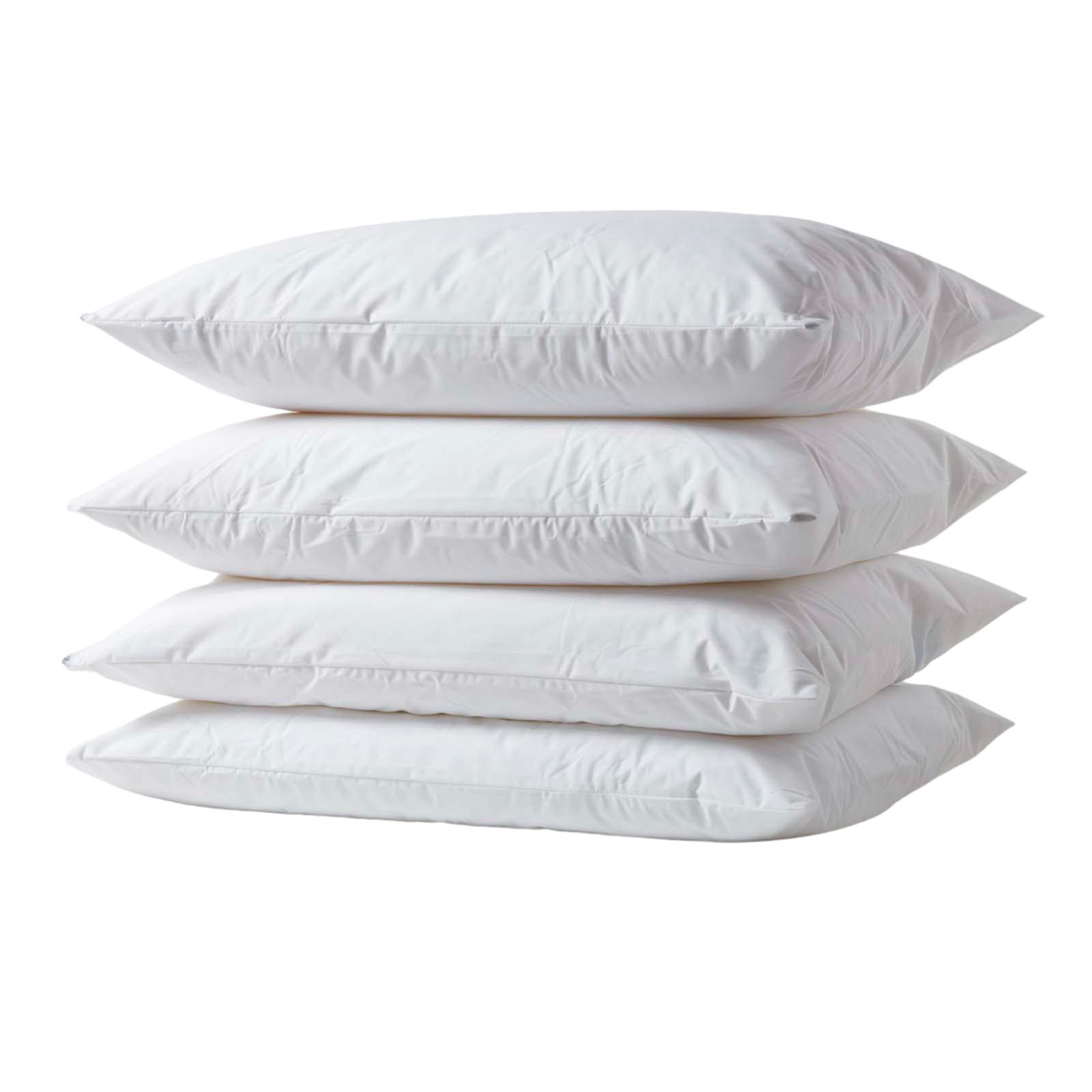 KISSENSCHONER wasserdicht 48/74 cm, 4er-Set mit Reißverschluss - Weiß, Textil (48/74cm) - Homescapes