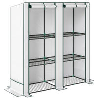 GEWÄCHSHAUS, 144L x 48B x 152H cm - Weiß, Kunststoff/Metall (48/152/144cm) - Outsunny