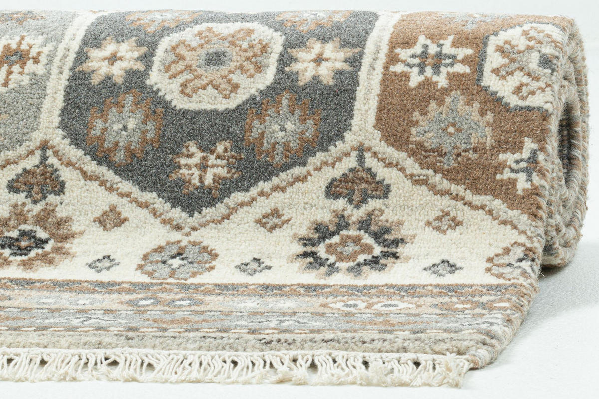 WOLLTEPPICH Imperial Schaal 90x160 cm - Naturfarben, Textil (90/160cm) - THEKO