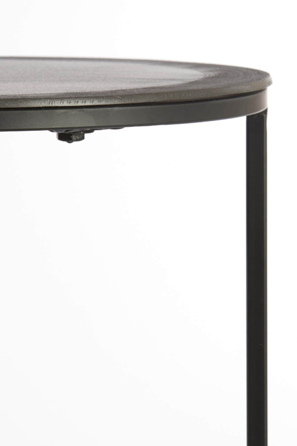BEISTELLTISCH Talca Schwarz Ø49/50,5 cm 2er-Set - Schwarz, Metall (49/49/50.5cm) - Light & Living